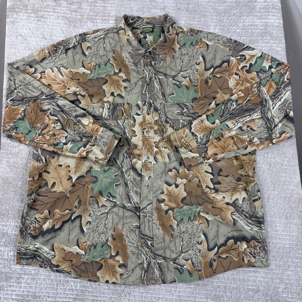 Spartan Realtree Advantage Camo Button Down Shirt Mens XXXL Made in USA Cotton